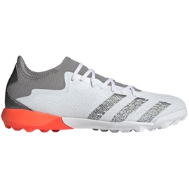 Adidas Predator Freak.3 L Tf M FY6292 fodboldstøvler hvid, hvid, grå / sølv hvid