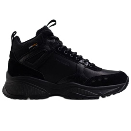 Sko Tommy Hilfiger High Sneaker Boot Leather M FM0FM03273 Bds sort