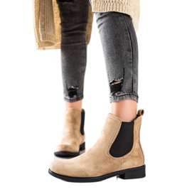 TRENDI Stilfulde Chelsea støvler beige