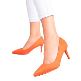 Milaya Kvinders pumps på høje hæle orange