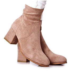 PE1 Damestøvler Ruskind Beige Merducio khaki