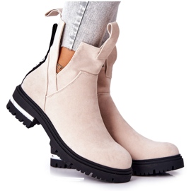 PS1 Varme støvler Jodhpur støvler Med lynlås Beige My Way