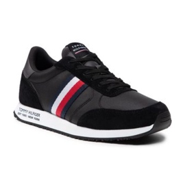 Sko Tommy Hilfiger Runner Lo Lædermix M FM0FM03736 Bds sort