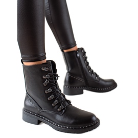 Super Me Casual Trappers Lavet af Eco Leather sort