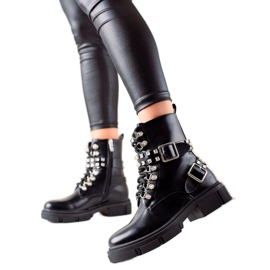 TRENDI Stilfulde arbejdere med rhinestones sort