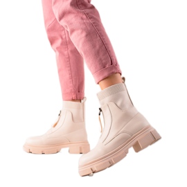 Bestelle Slip-on arbejdere med lynlås beige