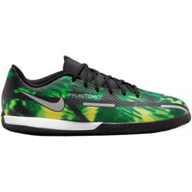 Nike Phantom GT2 Academy Ic Sw Jr DM0749 003 fodboldsko sort grøn grøn