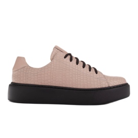 Marco Shoes Lyse sneakers i nappalæder beige