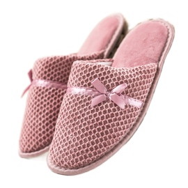 TRENDI Pink tøfler med sløjfe lyserød