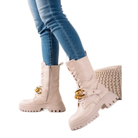 Seastar High Fashion Traperi Støvler beige gylden