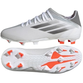 Adidas X Speedflow.3 Fg Jr FY3305 fodboldstøvler grå, hvid hvid