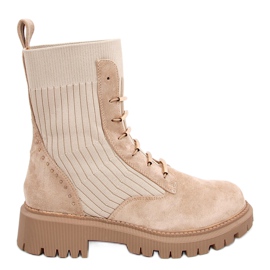 Arbejdere med strømpeoverdel Rio Khaki beige