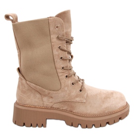 Militærstøvler med en sok overdel Nevada Khaki beige