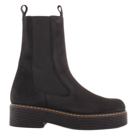 Marco Shoes Greta støvler med elastisk gummi sort