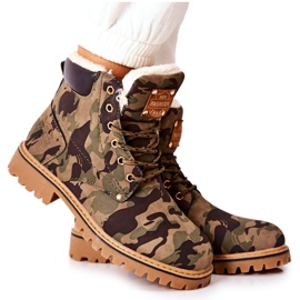 PH1 Camo Crush isolerede vandrestøvler til kvinder beige brun grøn