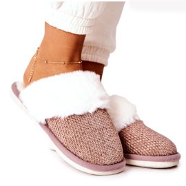 Varme Hjemmesko Med Pels Lysebrun Flamarin beige