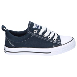En marineblå bundet sneakers American Club LH21
