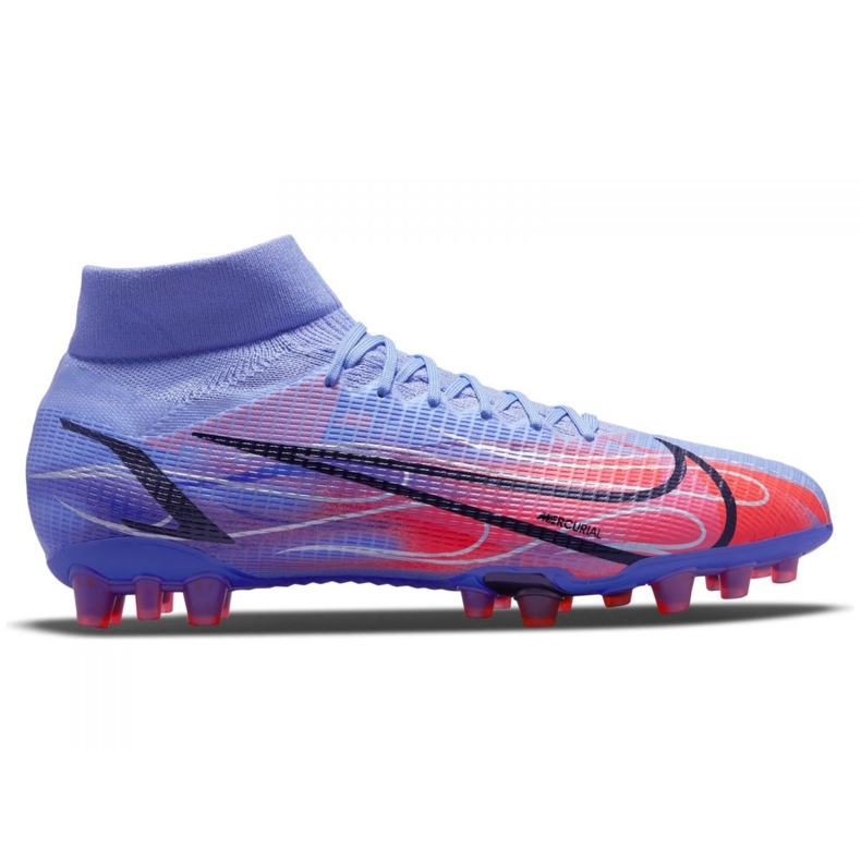 Nike Superfly 8 Pro Km Ag M DJ3978-506 fodboldsko violet-blå blå