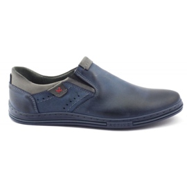 Polbut Herresko slip-on 401 marineblå marine blå grå