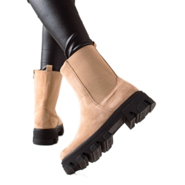 TRENDI Støvler på platformen beige
