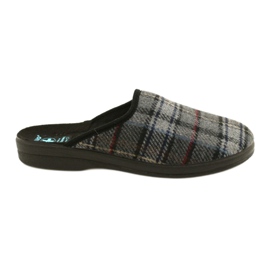 Herre hjemmesko Plaid Adanex 24162 sort grå