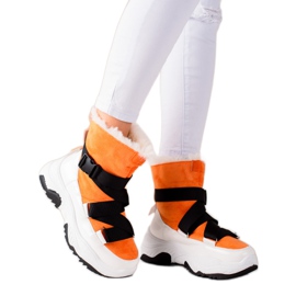 TRENDI Sports sne støvler hvid orange
