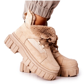 PM1 Varme støvler Trappers Beige Demaris
