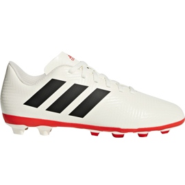 Adidas Nemeziz 18.4 FxG Jr CM8510 fodboldstøvler hvid