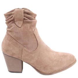 Højhælede støvler fra Bedd Khaki beige