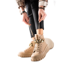 TRENDI Varme støvler Sneakers beige