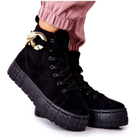 Høje sneakers på den sorte Evenia platform