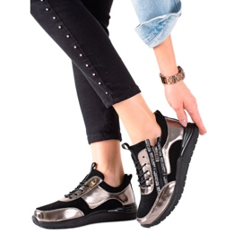 Filippo Lædersneakers med lynlås sort