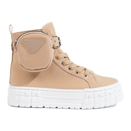 Goodin Sneakers på platformen med en lomme beige