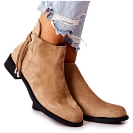 Damestøvler Ruskind Beige Numbero