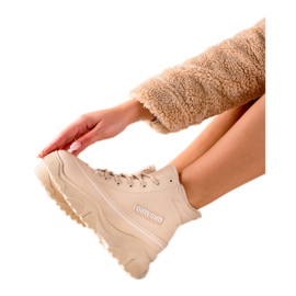 TRENDI Beige støvletter sneakers