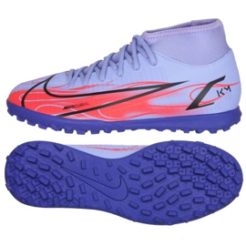 Nike Mercurial Superfly 8 Club Km Tf Jr DB2869-506 sko rød, lilla violet