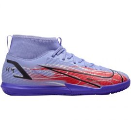 Nike Mercurial Superfly 8 Academy Ic Jr DB0931 506 fodboldsko rød, lilla roser og lilla