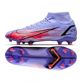 Nike Mercurial Superfly 8 Academy Km FG / MG M DB2857 506 fodboldsko sort, violet, rød roser og lilla