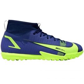 Nike Mercurial Superfly 8 Academy Tf Jr CV0789 474 fodboldsko flerfarvet blå