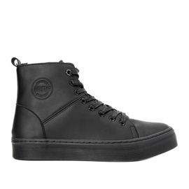 Big Star sorte metalliske sneakers til mænd