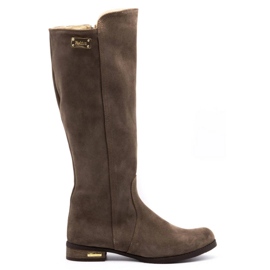 Olivier Moderigtige støvler Klara earthy beige