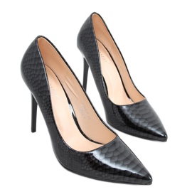 Pumps på en Lone Black stilethæl sort grå