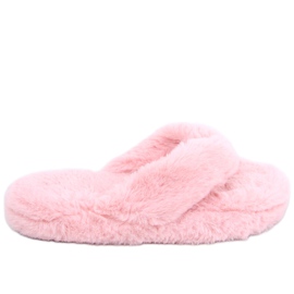 Bunny Pink pels hjemmesko lyserød