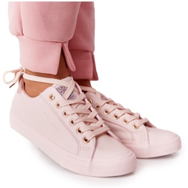 Big Star Kvinders Eco-Leather Sneakers Cross Jeans HH2R4004C Pink lyserød