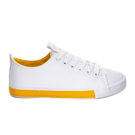 Hvide sneakers fra Valerie gul