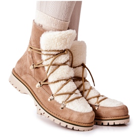 Varme støvler Trappers Beige Jiliana