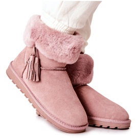 FS1 Mukluki Varme snestøvler Fringe Pink Sorella lyserød
