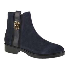 Tommy Hilfiger Interlock Ruskind Flad Støvle W FW0FW05184-DW5 marine blå