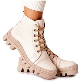 PF1 Varme læderstøvler Beige Madisson Sneakers