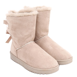 Dame snestøvler med sløjfer Tosse Beige
